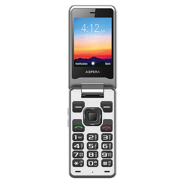Aspera F42 4G Flip Keypad Smartphone - Titanium
